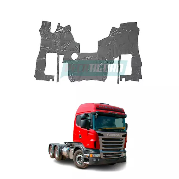 TAPETE DE VINIL CINZA PARA SCANIA HIGHLINE G AUTOMATICO COM CAPO ANO 2010 (PUES4