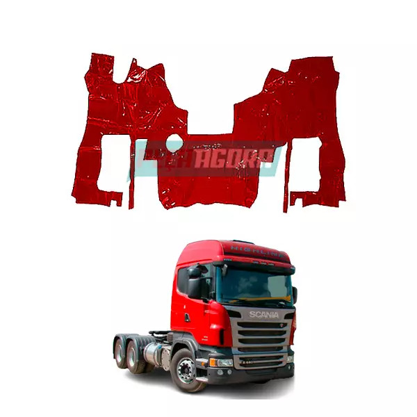 TAPETE DE VINIL VERMELHO PARA SCANIA HIGHLINE G AUTOMATICO COM CAPO ANO 2010 (PU