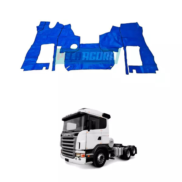 TAPETE DE VINIL AZUL PARA SCANIA HIGHLINE R AUTOMATICO COM CAPO ANO 2010 (PUES41
