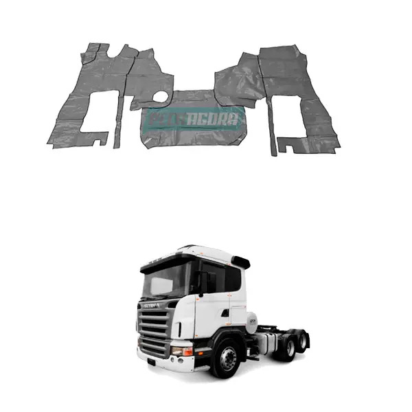 TAPETE DE VINIL CINZA PARA SCANIA HIGHLINE R AUTOMATICO COM CAPO ANO 2010 (PUES4