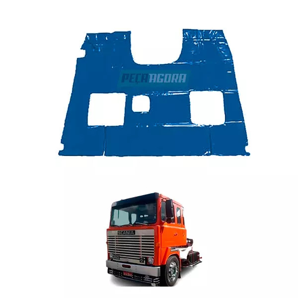 TAPETE VINIL AZUL SEM RECORTE DO BANCO CARONA PARA SCANIA BICUDO 113S ANO 1992 (