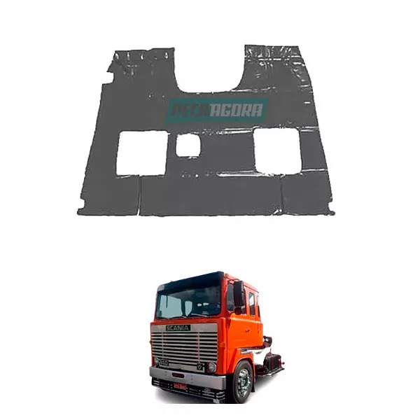 TAPETE VINIL CINZA SEM RECORTE DO BANCO CARONA PARA SCANIA BICUDO 113S ANO 1992 