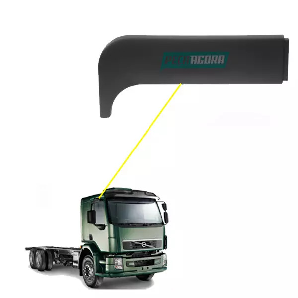 CAPA ACABAMENTO SUPERIOR ESPELHO RETROVISOR DIREITO VOLVO VM SEM ESPELHO RAMPA (
