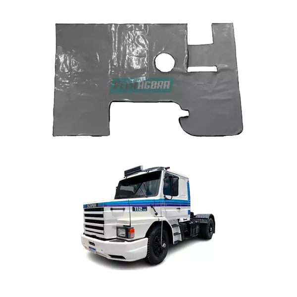 TAPETE VINIL CINZA SEM RECORTE DO BANCO CARONA PARA SCANIA 112 HS (PUES424C)