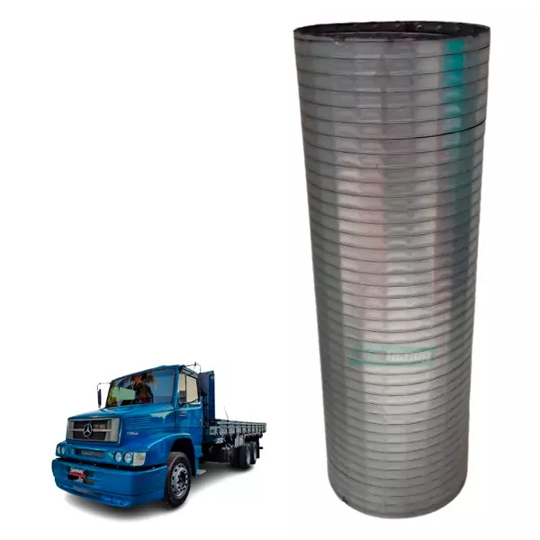 TUBO FLEXIVEL ESCAPE 3,5"X300MM GALVANIZADO MB 1620 1622 ELETRONICO 1723 1725 17