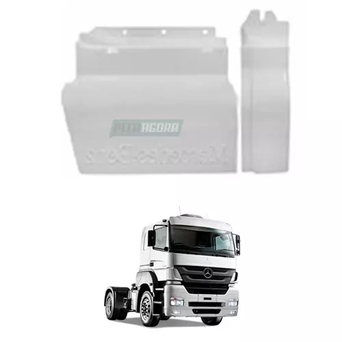 TAMPA ESTRIBO SUPERIOR DIREITO MB AXOR 2035 2644 PLASTICO LOGO MERCEDES (9587270