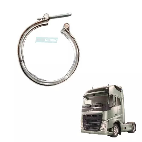 ABRACADEIRA TUBO FLEXIVEL 5'' INOX VOLVO FH FM FMX TODOS COM MOTOR EURO 5 (22907