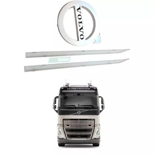 EMBLEMA LOGO VOLVO GRADE FRONTAL CROMADO PARA VOLVO FH  (84222805-84222806-84222