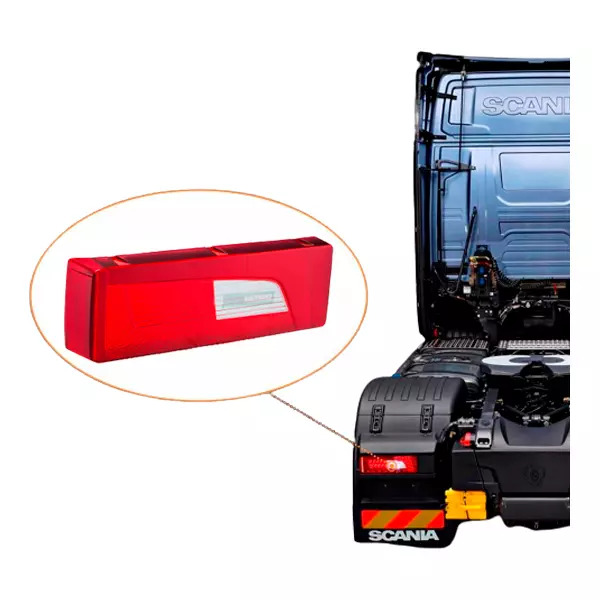 LENTE LANTERNA TRASEIRA ESQUERDO SCANIA SERIE 5 E 6 STREAMLINE - 2013.. (2027556