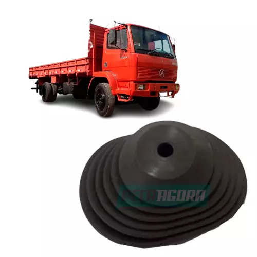 COIFA ALAVANCA CAMBIO MARROM MB MERCEDES BENZ 1714 1214 1414 (6822677096)