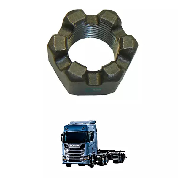 PORCA SEXTAVADA CASTELO 1'' UNF 14 FIOS TRUCK CARRETAS BR510080​ (210000709)