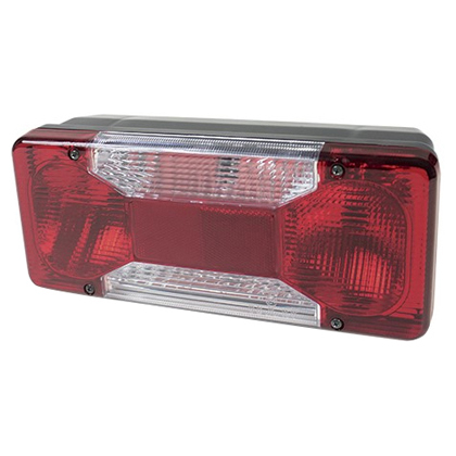 LANTERNA TRASEIRA COM CONECTOR LD VERMELHA E CRISTAL PARA IVECO 35S14 CHASSI PIC