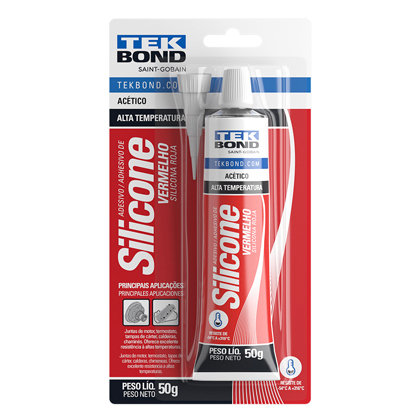 SILICONE ACETICO VERMELHO 50G ALTA TEMPERATURA  (22044001202)