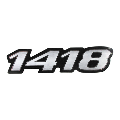 EMBLEMA FRONTAL 1418 RESINADO MODERNO MERCEDES 1418 (MB1418F-PTO2021F)