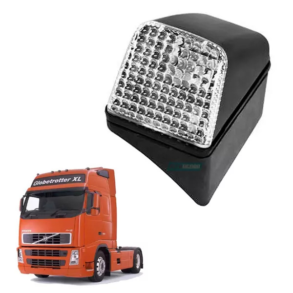 LANTERNA TETO EXTERNO DELIMITADORA ESQ VOLVO FH BASE CURVA LADO ESQUERDO PRADOLU