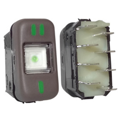 INTERRUPTOR MARROM 24VOLTS MB CAMINHAO / ONIBUS 1988... 24VOLTS 2 POSICAO 8 TERM