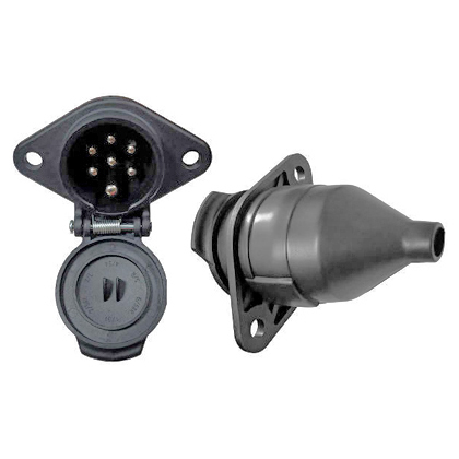 TOMADA ELETRICA ENGATE 7 POLOS FEMEA BIVOLT CARRETA  REBOQUE E SEMI REBOQUE / FI