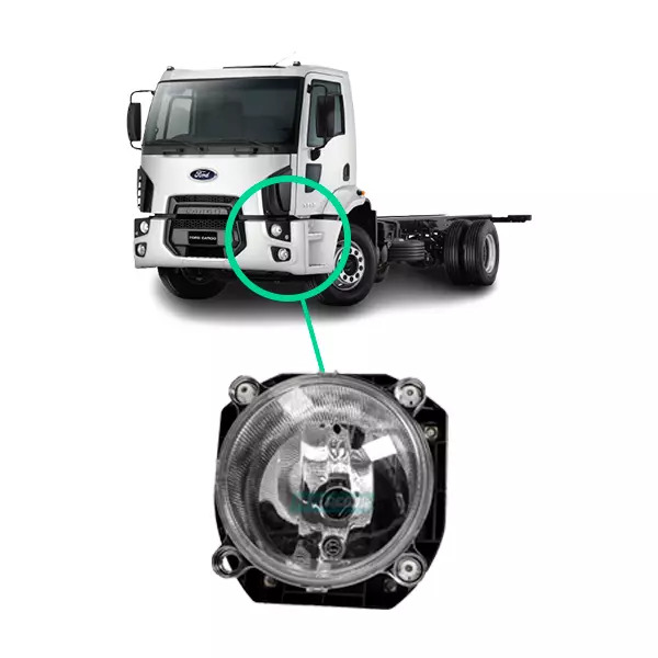 FAROL FORD CARGO ESQUERDO 1317 1517 1717 1722 2011...LUZ ALTA (BC4513D119AB-F339