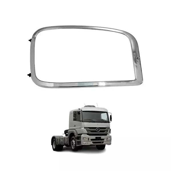 MOLDURA CROMADA FAROL DIR MB AXOR 1933 2035 2040 2044 2533 2540 2544 2625 2640 2