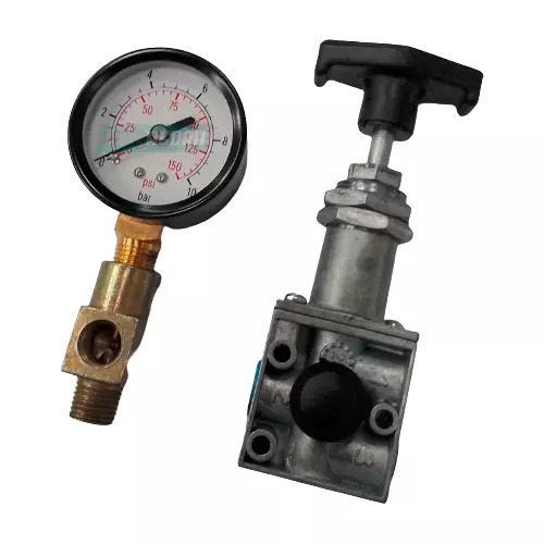 VALVULA COMPLETA SUSPENSOR 3 ESTAGIOS NIPLE MANOMETRO ROSCA 1/4 NPT 3 SAIDAS FIX