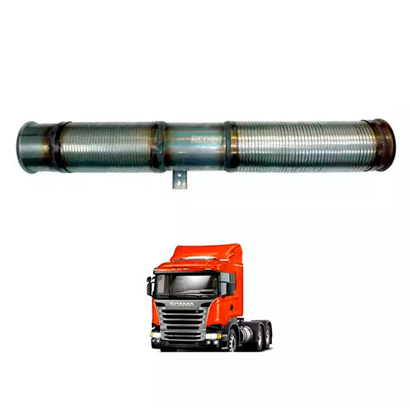 TUBO FLEXIVEL ESCAPE 1100 MM PARA SCANIA SERIE 4.1/2 114 124 GALVANIZADO 420CV H