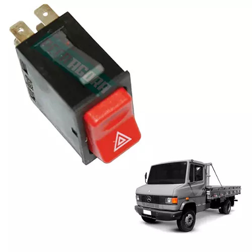 TECLA PISCA ALERTA 12V MB HPN 1620 CAMINHOES ONIBUS TRUCKS BUS ANO 1997 (6955459
