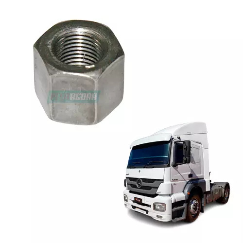  PORCA DUPLA GRAMPO MOLA 27X2 TRASEIRO MB MERCEDES BENZ AXOR EXCETO 1933  (5928)