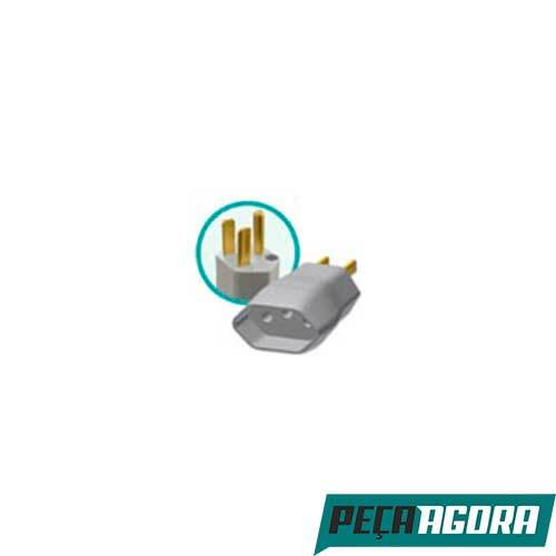 PINO ADAPTADOR 2P+T REVERSO CINZA ILUMI 1222 EPL C/ 10 (18307CC)