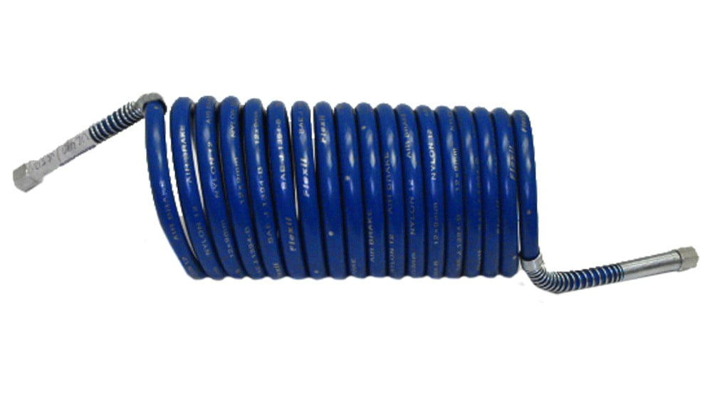 MANGUEIRA ESPIRAL 6.500MM BICO AZUL NY12 ROSCA M16X1,5, COM TERMINAIS SEM TRAMA 