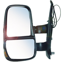 ESPELHO RETROVISOR MANUAL 12V LE BRACO CURTO (VI652-21711)