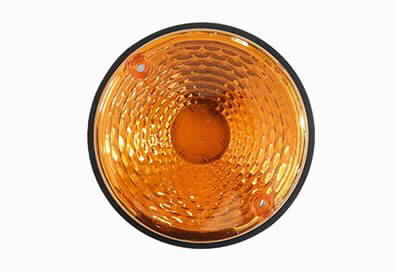 LANTERNA REDONDA COM 2 FUROS LENTE LISA AMARELA (PL05820001)