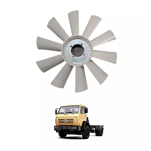 HELICE RADIADOR 10 PAS PLASTICO VW 7100 1994 A 2002 MOTOR MWM X10 4 CIL VW 7120 