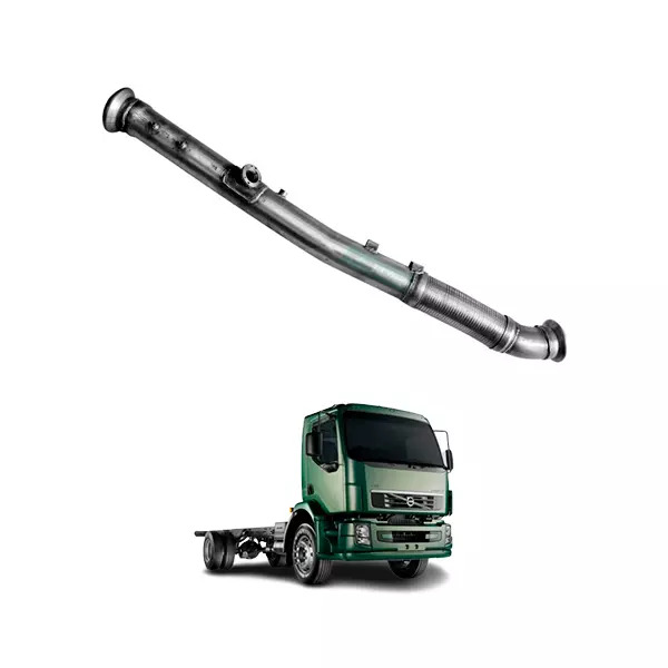 TUBO COM SANFONA INTERMEDIARIO VOLVO VM 220 270 330 EURO 5 - CATALIZADOR EM BAIX