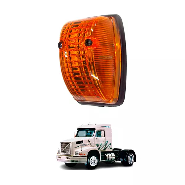LANTERNA PISCA TETO DIANTEIRA AMBAR VOLVO NL10 SCANIA 11S MB608 CARRETA SEMIREBO