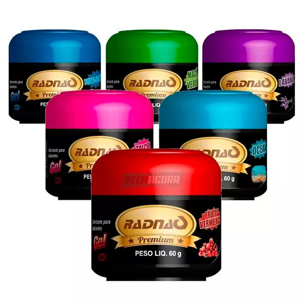 1 CHEIRINHO AROMATIZANTE RAD GEL 60 GRAMAS CARRO CAMINHAO VAN (RAD5010)