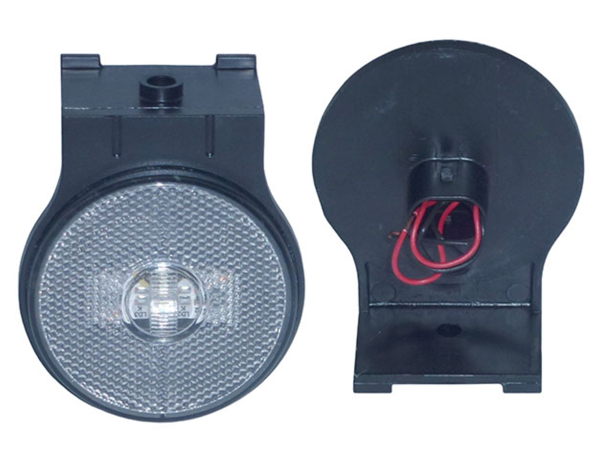 LANTERNA LATERAL LED BIVOLT COM SUPORTE FIXO CARRETA RANDON (210103160.,_)