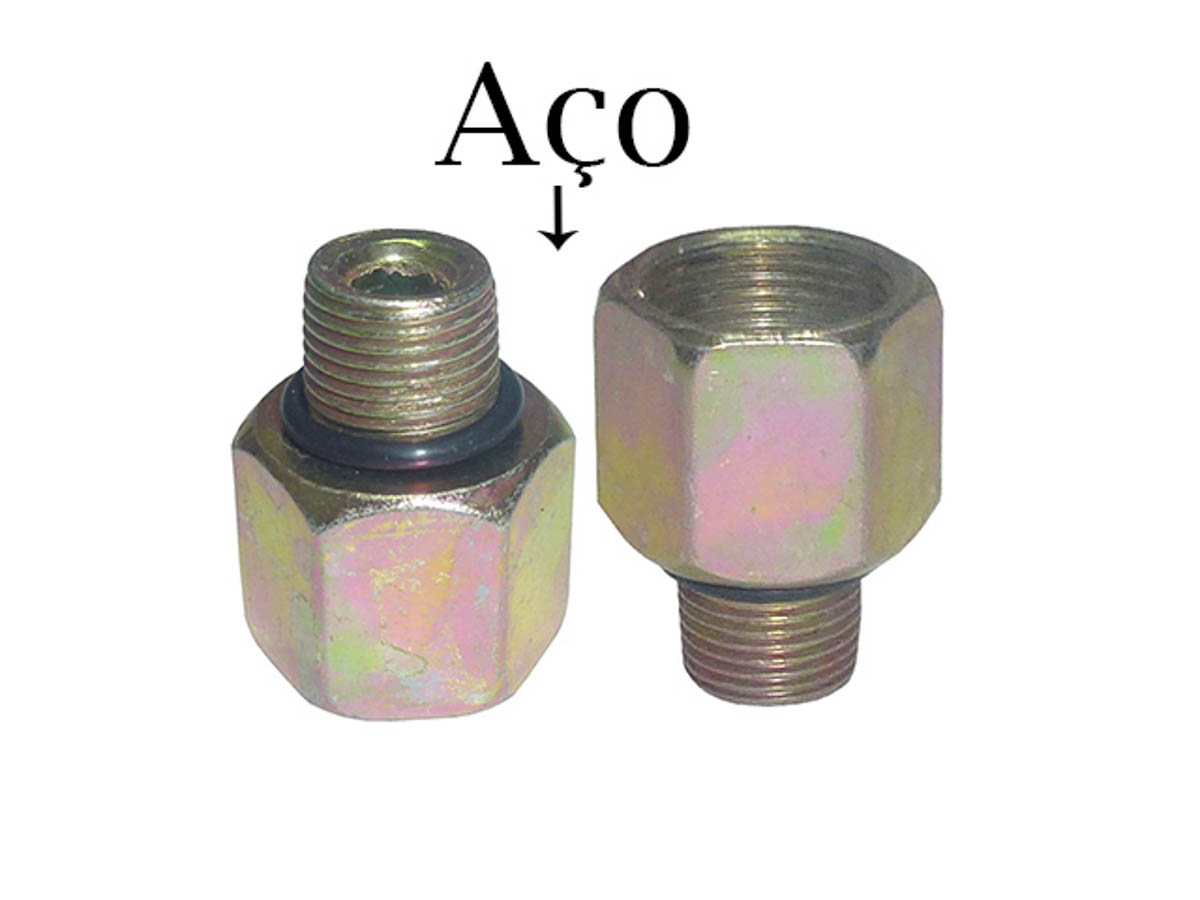 CONEXAO ADAPTADOR VOSS MACHO FEMEA ROSCA ACO LATONADO 22X16 COM ORING (645990047