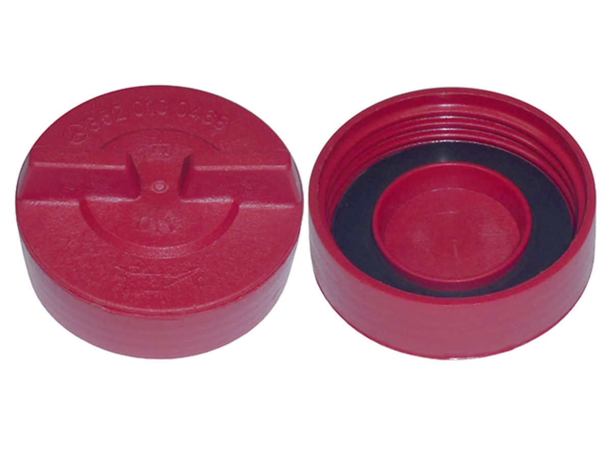 TAMPA OLEO PLASTICA VERMELHA MB AXOR ACTROS MERCEDES BENZ (3520100468)
