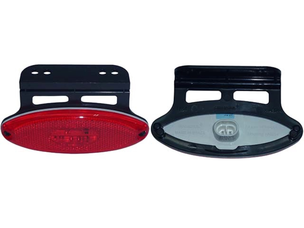 LANTERNA LATERAL ELIPSE GUERRA COM SUPORTE VERMELHA CARRETA GUERRA (513898)