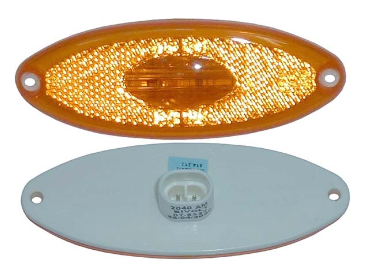 LANTERNA LATERAL ELIPSE GUERRA SEM SUPORTE AMARELA CARRETA GUERRA (513818)