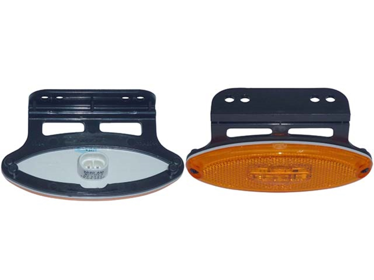 LANTERNA LATERAL ELIPSE GUERRA COM SUPORTE AMARELA CARRETA GUERRA (513882)