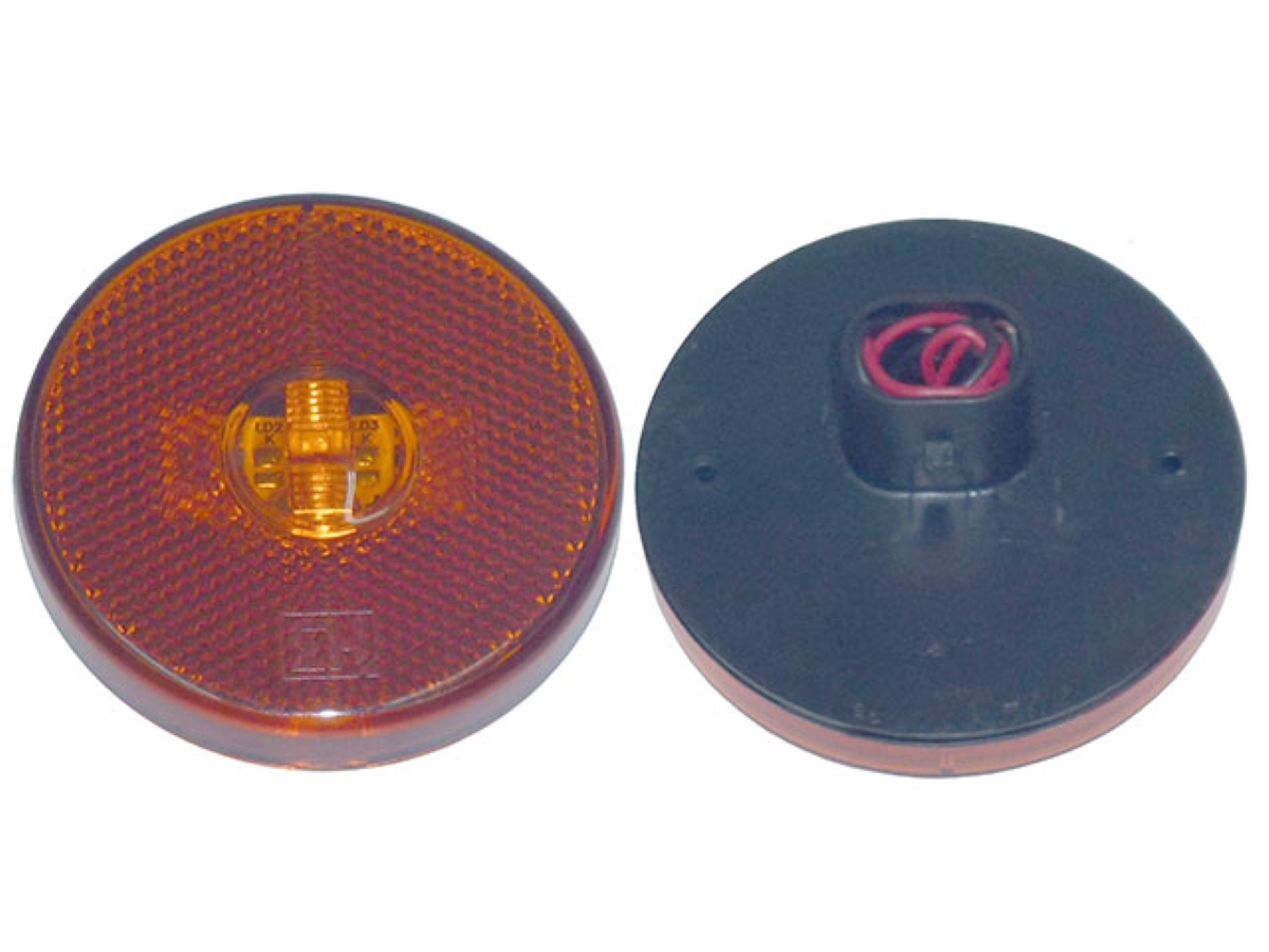 LANTERNA LATERAL LED RANDON SEM SUPORTE COM FIOS AMBAR CARRETAS (513208)