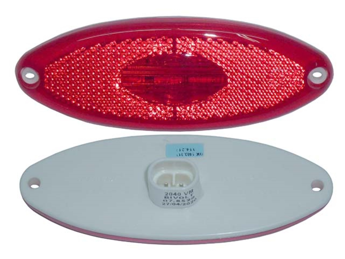 LANTERNA LATERAL ELIPSE GUERRA SEM SUPORTE VERMELHA CARRETA GUERRA (513834)