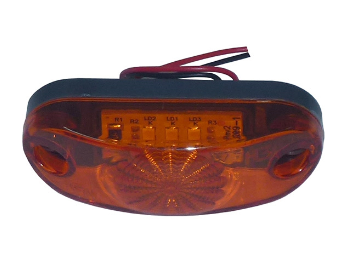 LANTERNA DELIMITADORA SAIDA COM FIOS AMBAR LED CARRETA GUERRA (210103166.,)