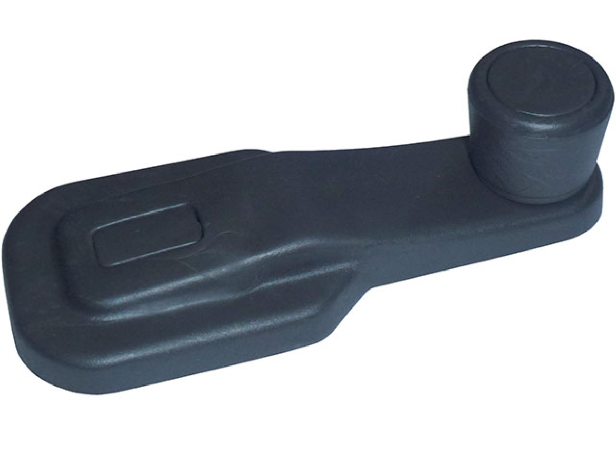 MANIVELA VIDRO COM ESTRIAS PRETA GRAFITE VOLVO N10 N12 NL12 EDC (8128482])