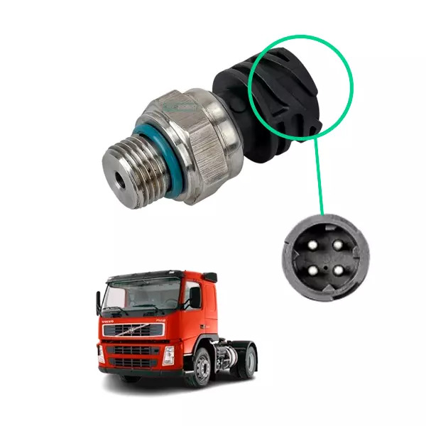 SENSOR PRESSAO OLEO MOTOR 4 PINOS VOLVO FH FM  D12D D13 (21302639-)