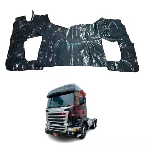 TAPETE DE VINIL CINZA PARA SCANIA HIGHLINE R MECANICO COM CAPO ANO 2008 (PUES415