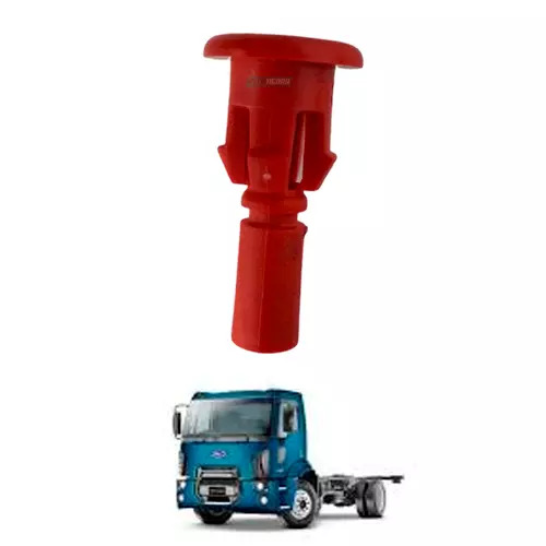 GRAMPO FIXACAO PARACHOQUE DIANTEIRO (VERMELHA) FORD NOVO CARGO 1317 4X2 1319 4X2