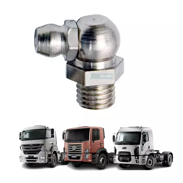 GRAXEIRA CURVA 8MM 90 GRAUS CAMINHOES MB VW FORD TODOS CARRETA SEMI REBOQUE TODO