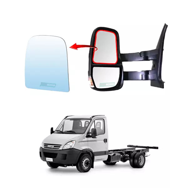VIDRO RETROVISOR PRINCIPAL  ESQUERDO SEM DESEMBACADOR IVECO DAILY 2008...2018 (3